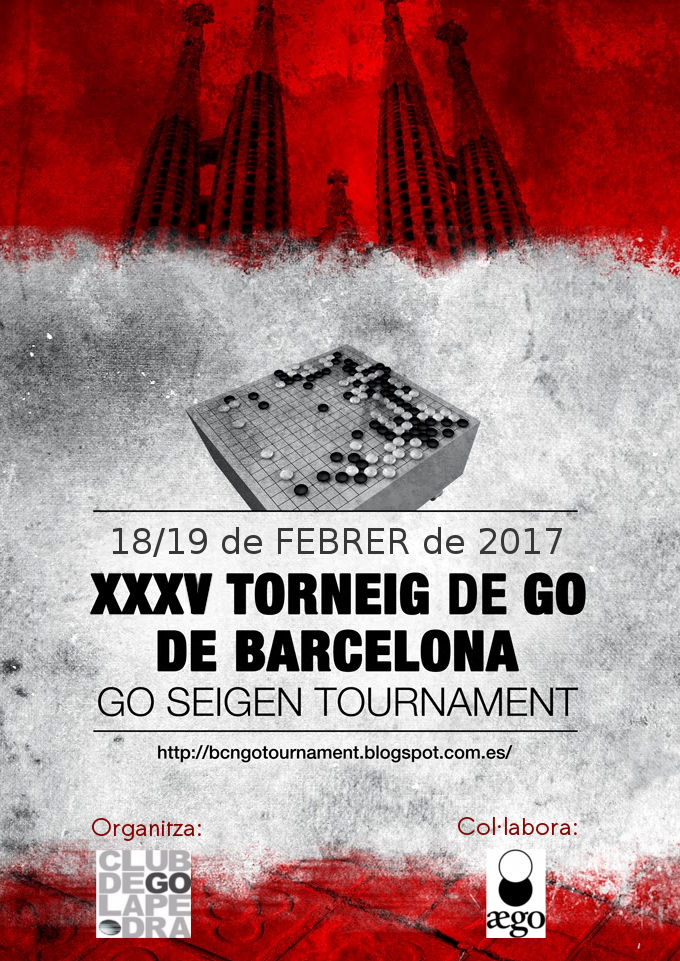 Cartel del torneo Go Seigen 2017 de Barcelona